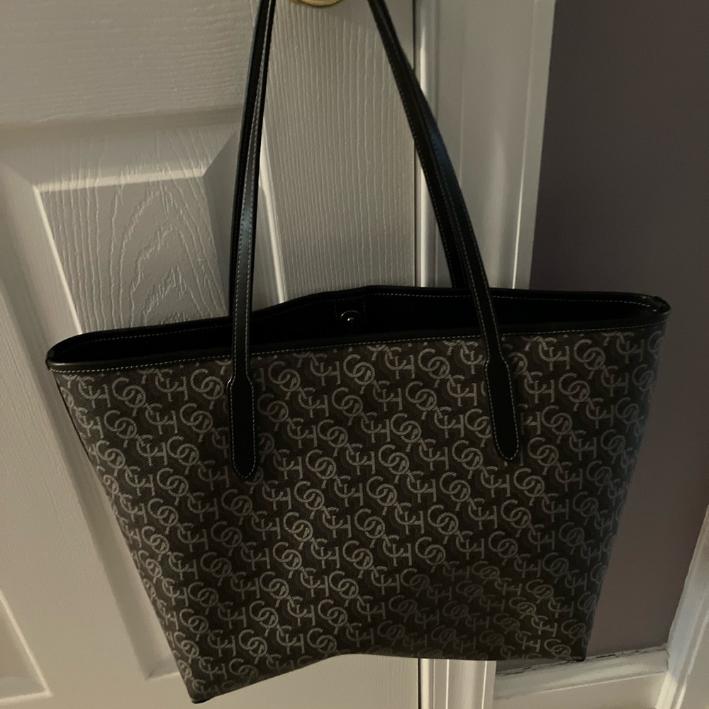 😍Coach black monogram tote bag like NEW!🌸👛 - Picture 5 of 8